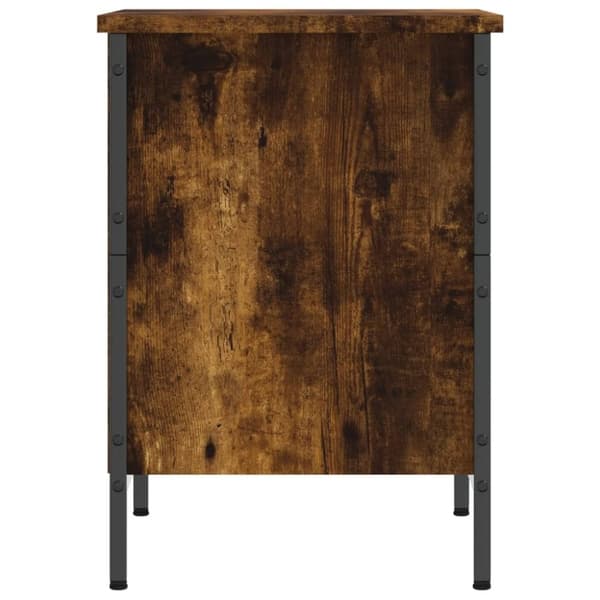 vidaXL skoskab 38x35x50 cm konstrueret træ røget egetræsfarve