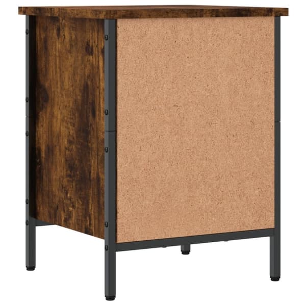 vidaXL skoskab 38x35x50 cm konstrueret træ røget egetræsfarve