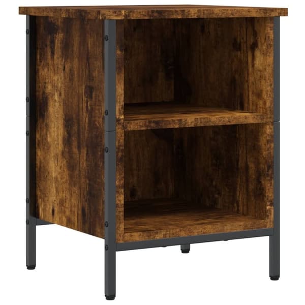 vidaXL skoskab 38x35x50 cm konstrueret træ røget egetræsfarve
