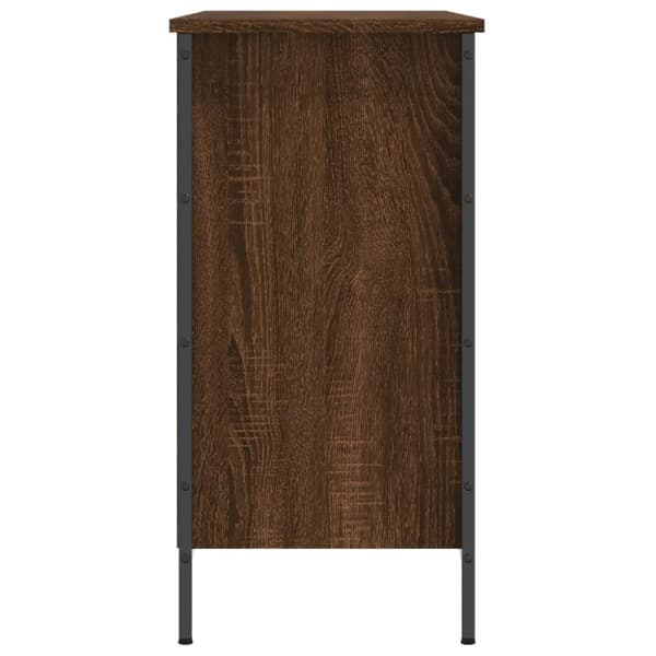 vidaXL skoskab 100x35x70 cm konstrueret træ brun egetræ