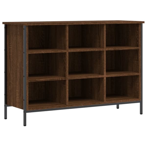 vidaXL skoskab 100x35x70 cm konstrueret træ brun egetræ