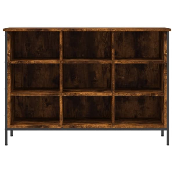 vidaXL Skoskap røkt eik 100x35x70 cm konstruert tre