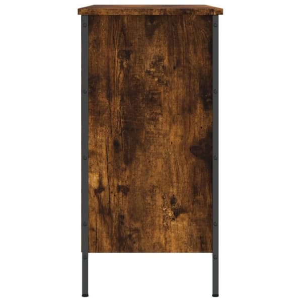 vidaXL Skoskap røkt eik 100x35x70 cm konstruert tre