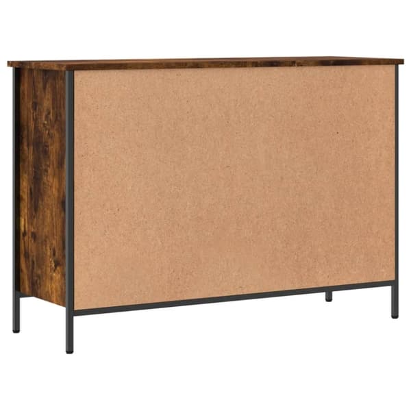 vidaXL Skoskap røkt eik 100x35x70 cm konstruert tre