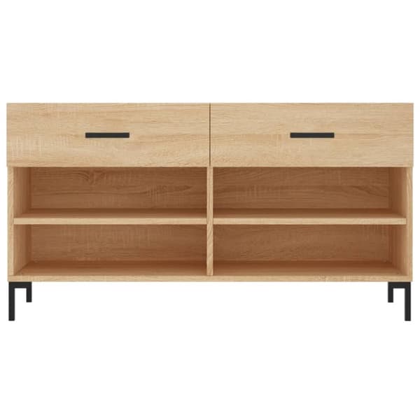 vidaXL Kenkäpenkki Sonoma-tammi 102x35x55 cm tekninen puu