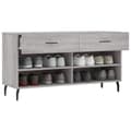 Pikkukuva 4 / 11: vidaXL Kenkäpenkki harmaa Sonoma 102x35x55 cm tekninen puu