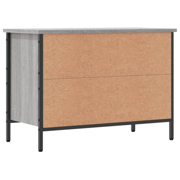 vidaXL Skohylle grå sonoma 69x35x50 cm konstruert tre