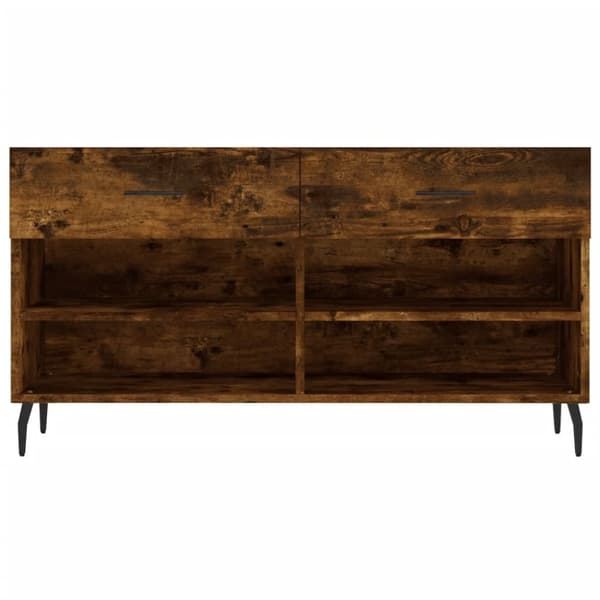 vidaXL Kenkäpenkki savutammi 102x35x55 cm tekninen puu