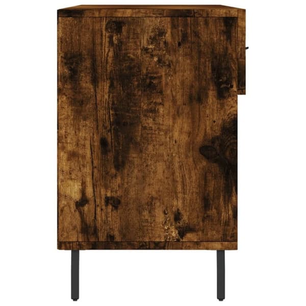 vidaXL Kenkäpenkki savutammi 102x35x55 cm tekninen puu