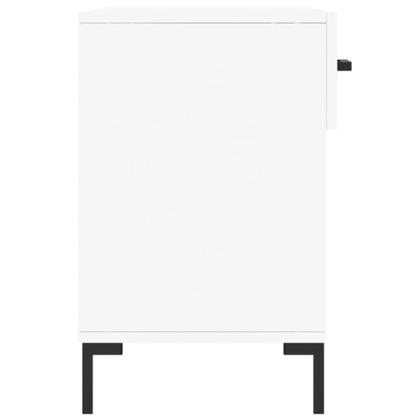 vidaXL Skobenk hvit 102x35x55 cm konstruert tre