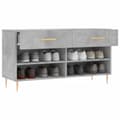 Pikkukuva 4 / 11: vidaXL Kenkäpenkki betoninharmaa 102x35x55 cm tekninen puu
