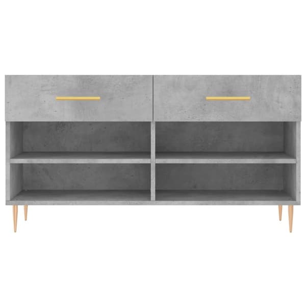 vidaXL Kenkäpenkki betoninharmaa 102x35x55 cm tekninen puu