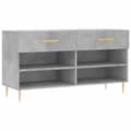 Pikkukuva 2 / 11: vidaXL Kenkäpenkki betoninharmaa 102x35x55 cm tekninen puu