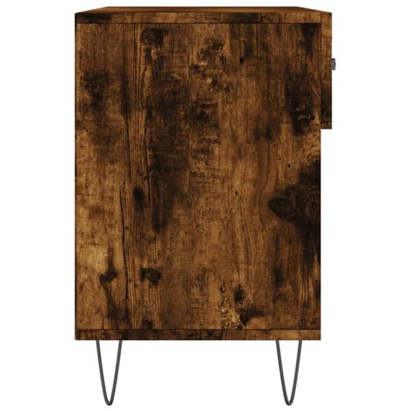 vidaXL skobænk 102x35x55 cm konstrueret træ røget egetræsfarve