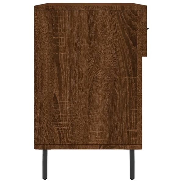 vidaXL Skobänk brun ek 102x35x55 cm konstruerat trä