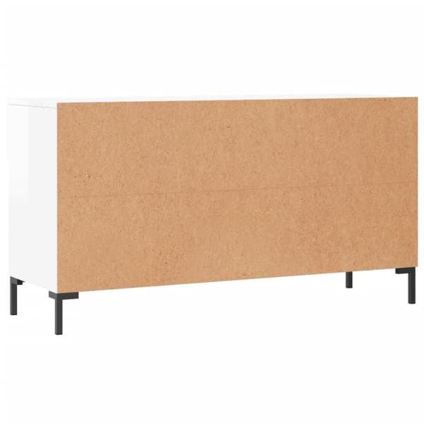 vidaXL skobænk 102x35x55 cm konstrueret træ hvid højglans
