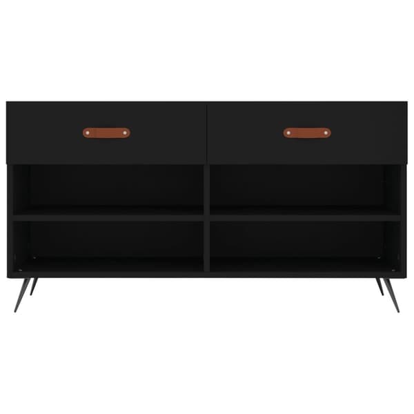 vidaXL Skobenk svart 102x35x55 cm konstruert tre
