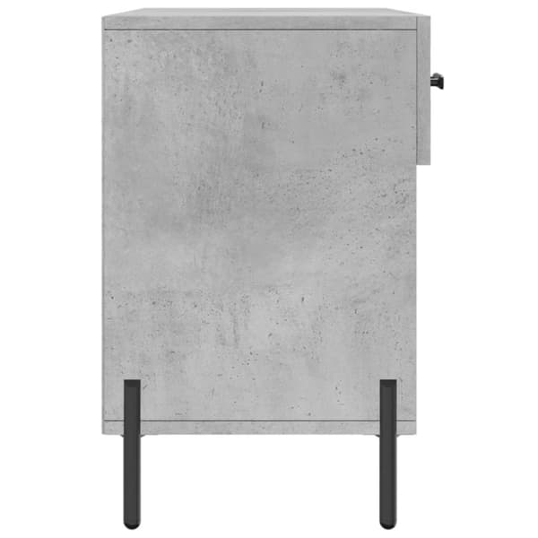 vidaXL Skobenk betonggrå 102x35x55 cm konstruert tre