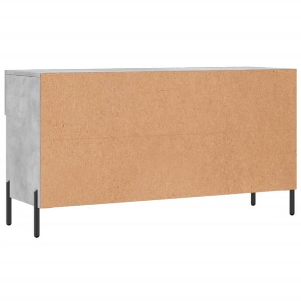 vidaXL Skobenk betonggrå 102x35x55 cm konstruert tre