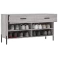 Pikkukuva 4 / 11: vidaXL Kenkäpenkki harmaa Sonoma 102x35x55 cm tekninen puu