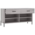 Pikkukuva 5 / 11: vidaXL Kenkäpenkki harmaa Sonoma 102x35x55 cm tekninen puu