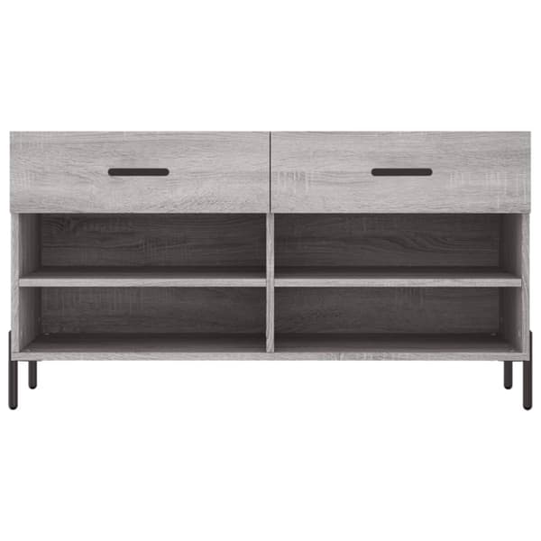 vidaXL Kenkäpenkki harmaa Sonoma 102x35x55 cm tekninen puu