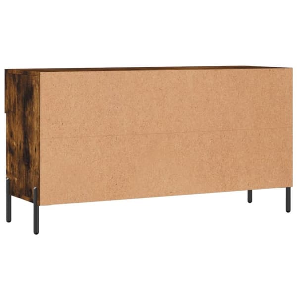vidaXL skobænk 102x35x55 cm konstrueret træ røget egetræsfarve