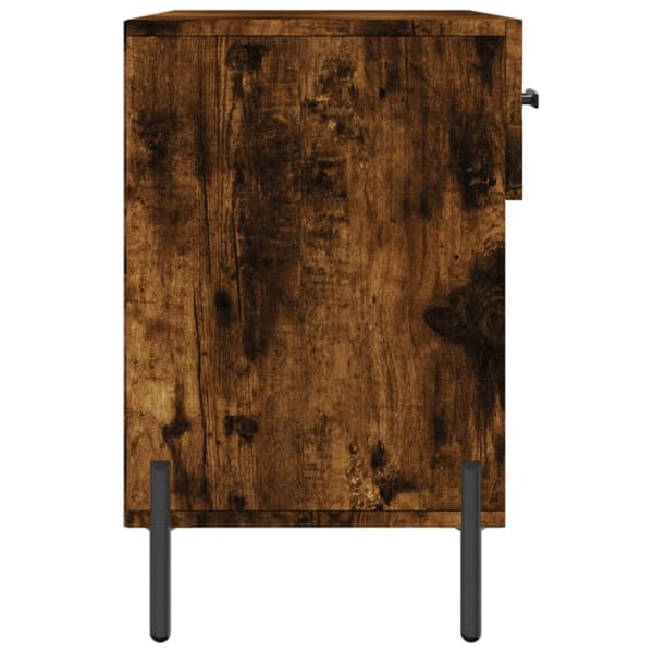 vidaXL Skobenk røkt eik 102x35x55 cm konstruert tre