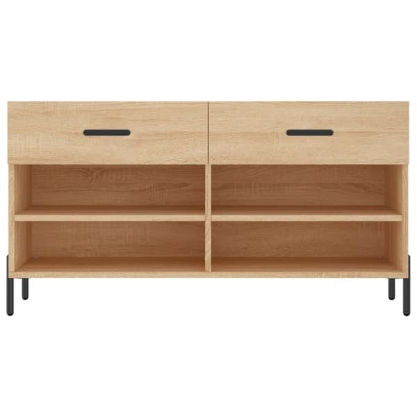 vidaXL Skoskap sonoma eik 102x35x55 cm konstruert tre