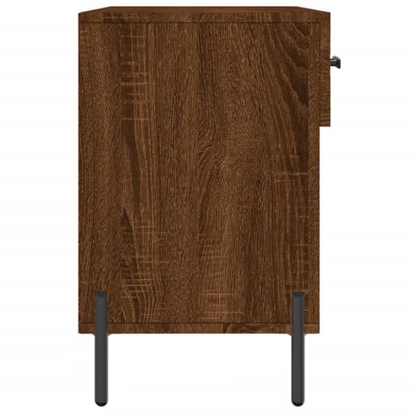 vidaXL Kenkäpenkki ruskea tammi 102x35x55 cm tekninen puu