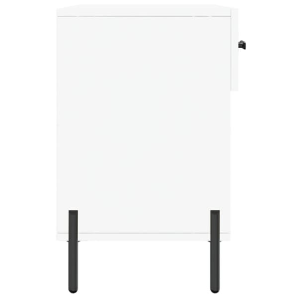 vidaXL Skobenk hvit 102x35x55 cm konstruert tre