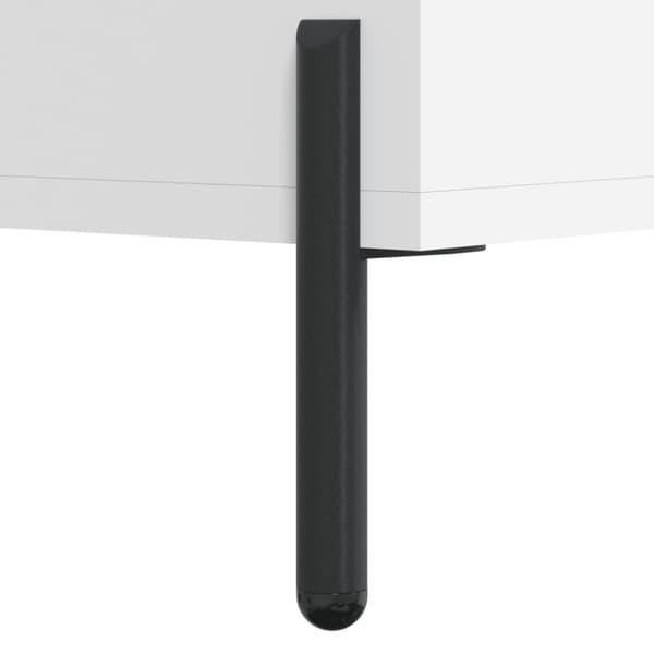 vidaXL Skobenk hvit 102x35x55 cm konstruert tre