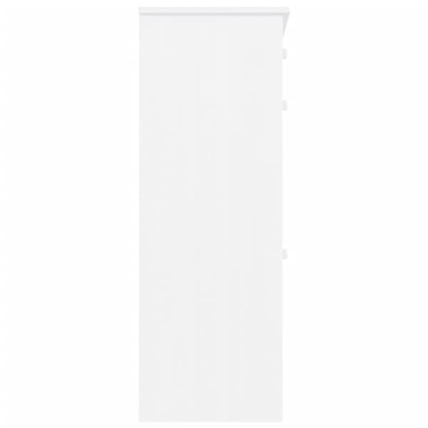 vidaXL skoskab ALTA 77x35x96 cm massivt fyrretræ hvid