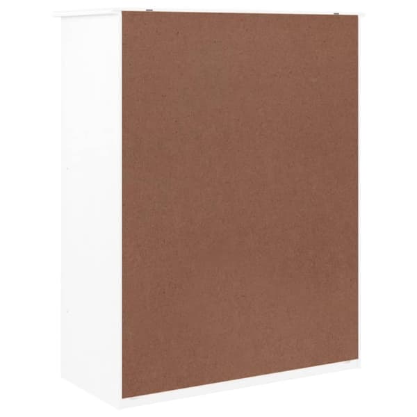 vidaXL skoskab ALTA 77x35x96 cm massivt fyrretræ hvid