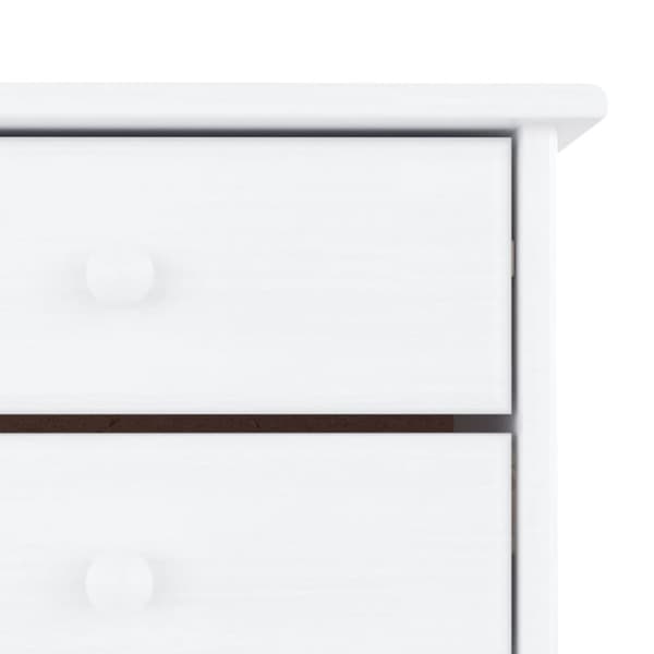 vidaXL skoskab ALTA 77x35x96 cm massivt fyrretræ hvid