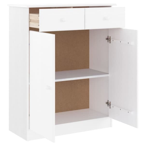 vidaXL Skoskap ALTA hvit 77x35x96 cm heltre furu