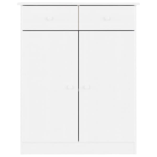 vidaXL Skoskap ALTA hvit 77x35x96 cm heltre furu