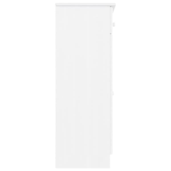 vidaXL Skoskap ALTA hvit 77x35x96 cm heltre furu