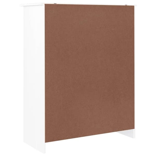 vidaXL Skoskap ALTA hvit 77x35x96 cm heltre furu