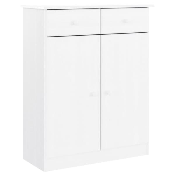 vidaXL Skoskap ALTA hvit 77x35x96 cm heltre furu