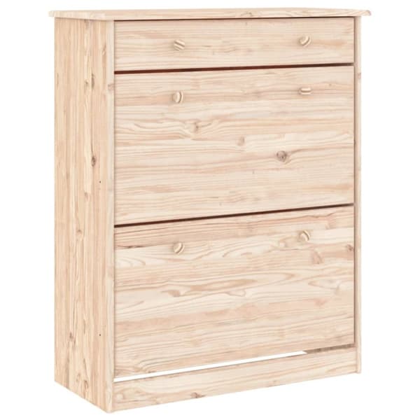 vidaXL skoskab ALTA 77x35x96 cm massivt fyrretræ