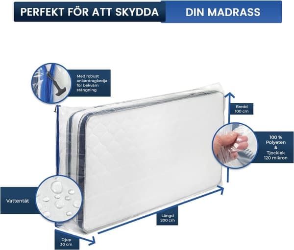 Madrassfodral 200x100x30 cm ASKPACK