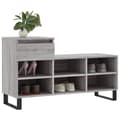 Miniatyrbilde 4 av 11: vidaXL Skoskap grå sonoma 102x36x60 cm konstruert tre