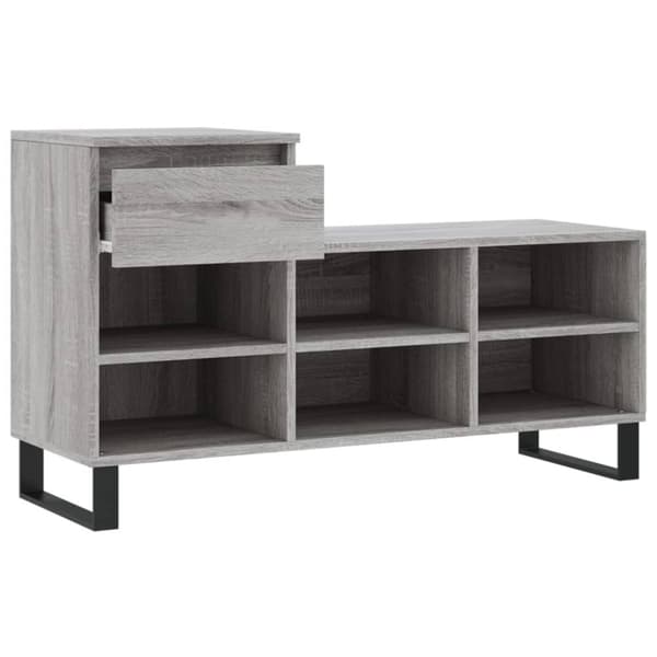vidaXL skoskab 102x36x60 cm konstrueret træ grå sonoma-eg