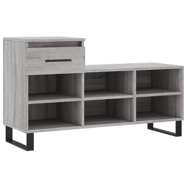 vidaXL skoskab 102x36x60 cm konstrueret træ grå sonoma-eg