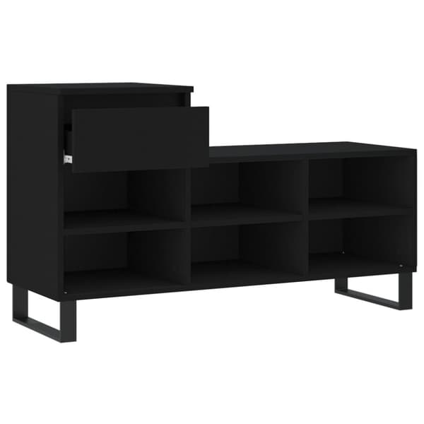 vidaXL skoreol 102x36x60 cm konstrueret træ sort