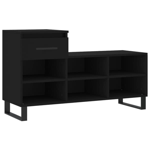 vidaXL skoreol 102x36x60 cm konstrueret træ sort