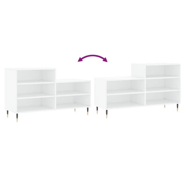 vidaXL skoreol 102x36x60 cm konstrueret træ hvid
