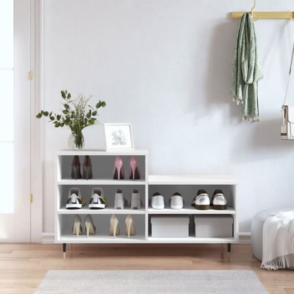 vidaXL skoreol 102x36x60 cm konstrueret træ hvid