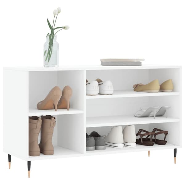vidaXL Skoskap hvit 102x36x60 cm konstruert tre